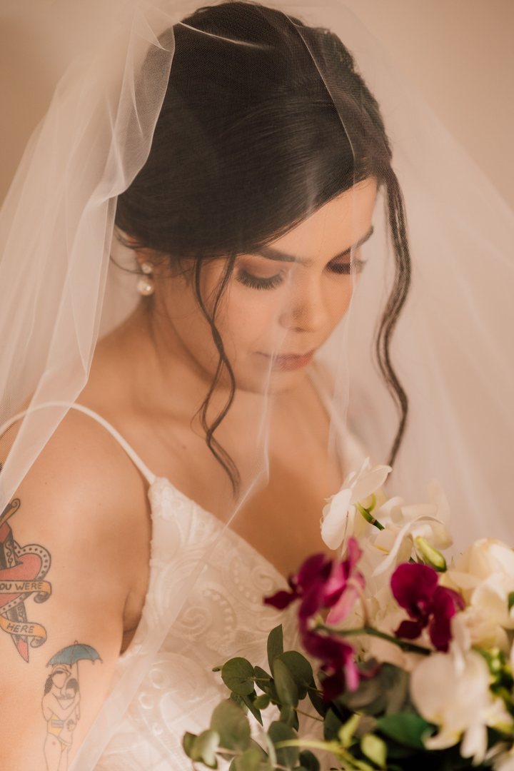 Noiva Rebeca no dia do casamento