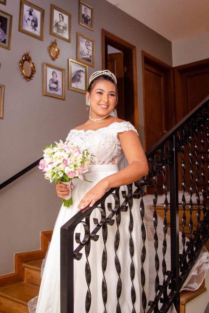 Noiva Thamires no dia do casamento