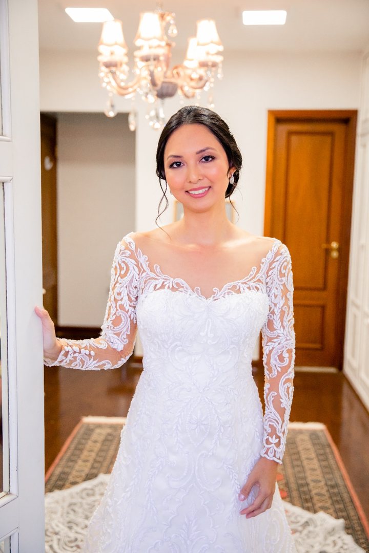 Noiva Thamy no dia do casamento